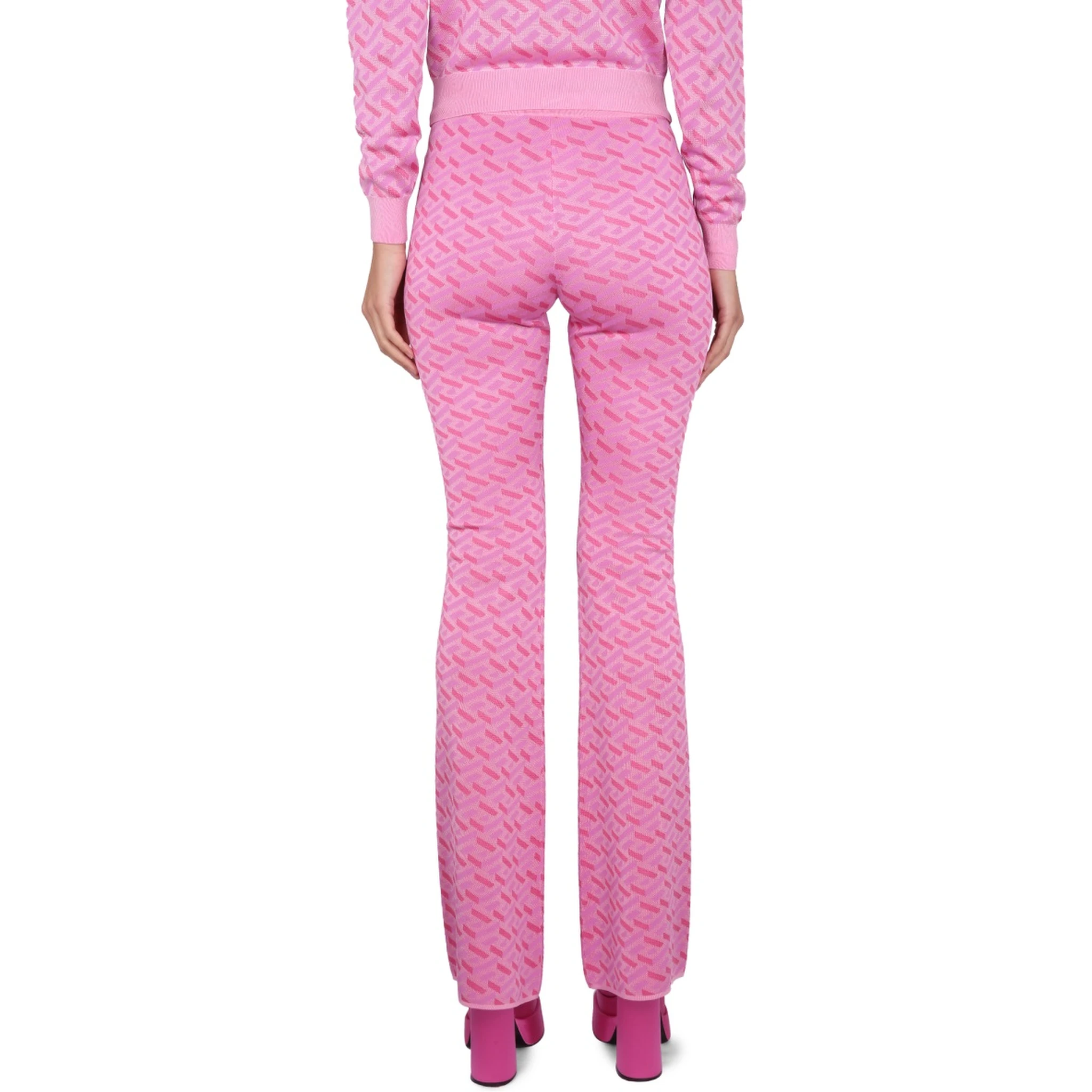 JACQUARD PANTS WITH GREEK PRINT