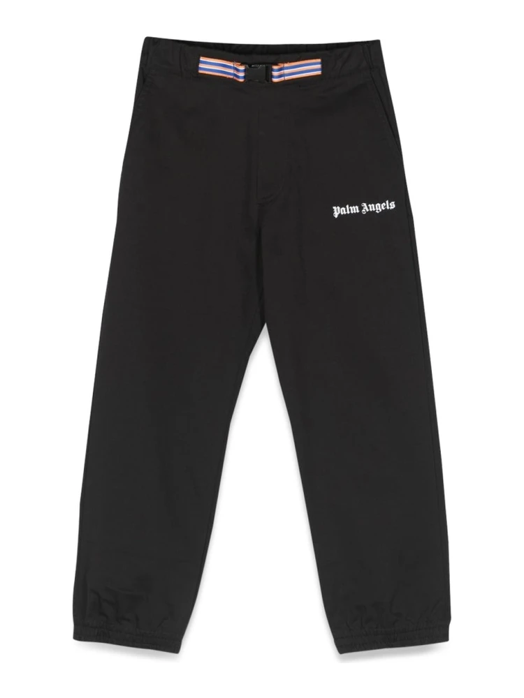 logo belt insert pants