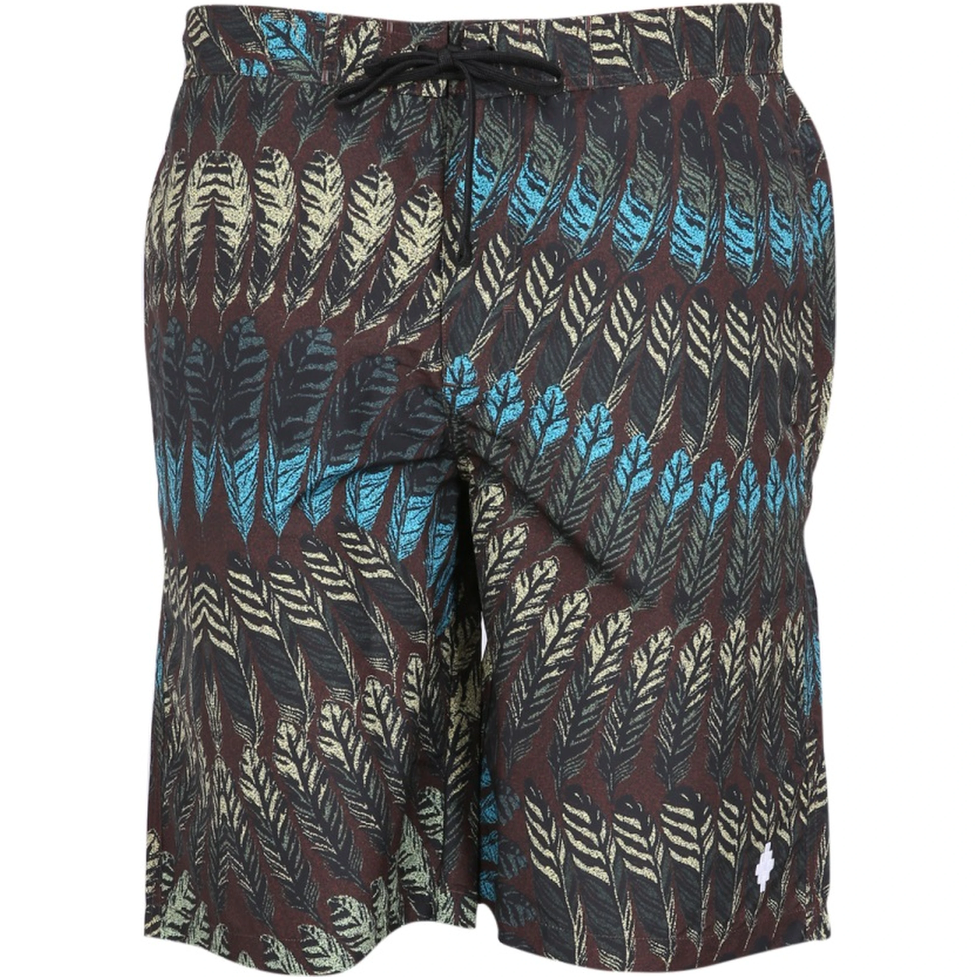 LOGO PRINT BOXER SWIMSUIT