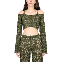 MONOGRAM MACRAME TOP