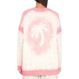 PATENT LEATHER EFFECT PALM CARDIGAN