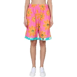 SUNFLOWER PRINT BERMUDA SHORTS