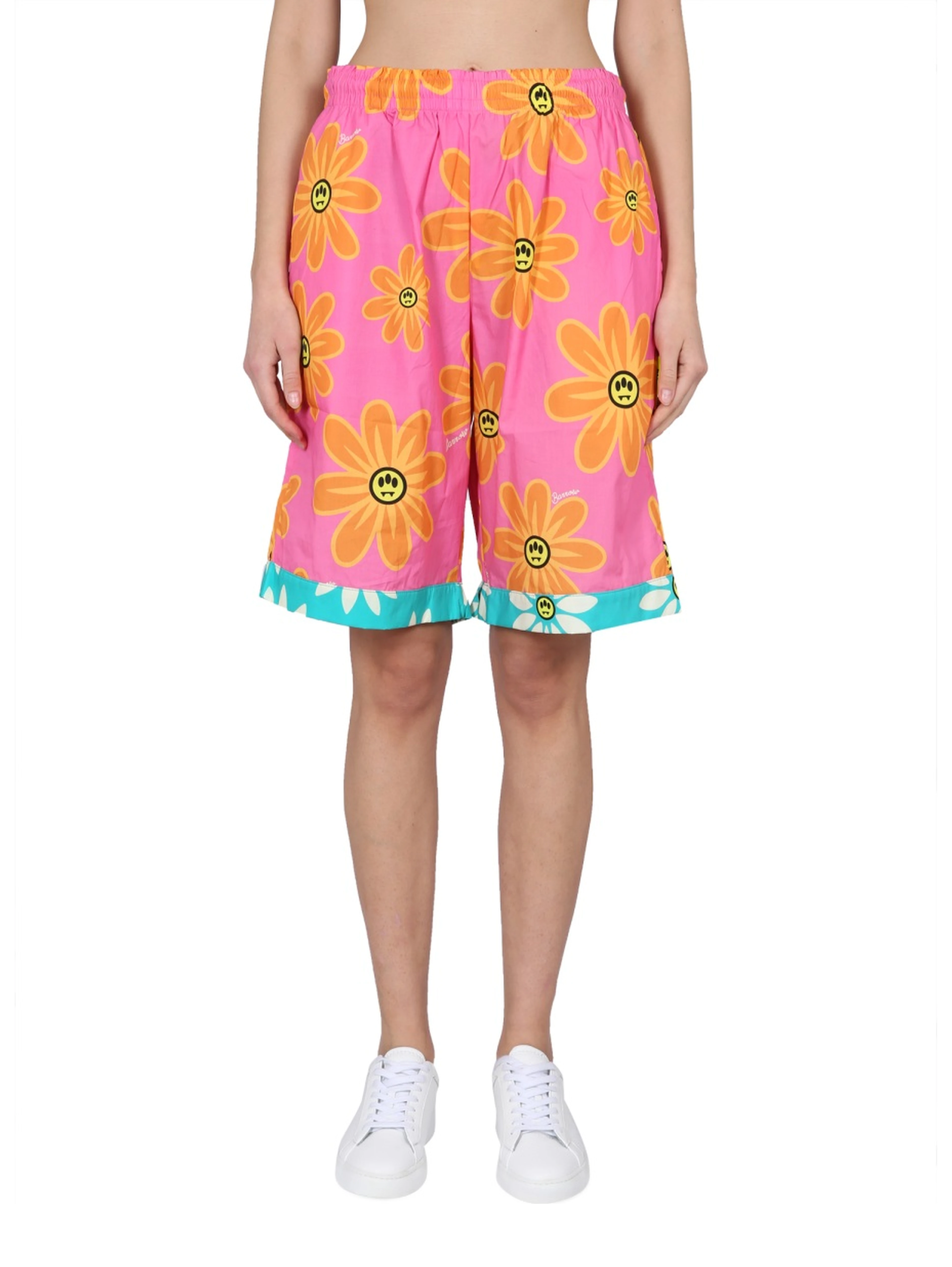 SUNFLOWER PRINT BERMUDA SHORTS