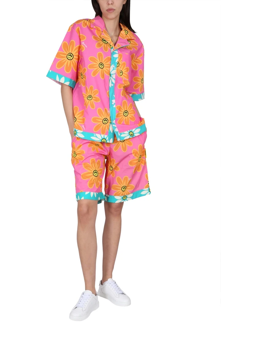 SUNFLOWER PRINT BERMUDA SHORTS