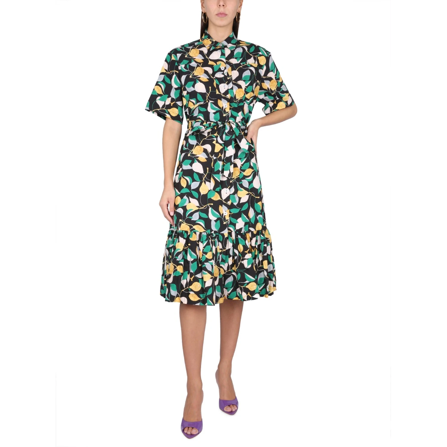 SHIRT DRESS WITH BELT