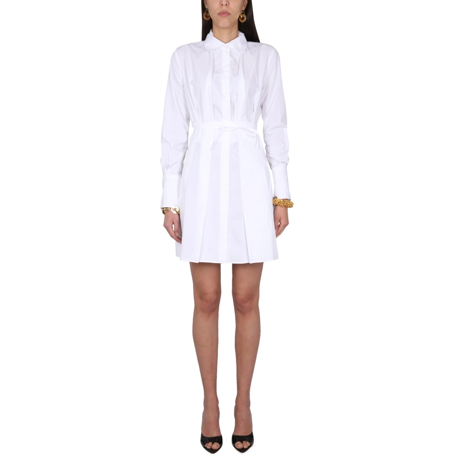 PLEATED SHIRT DRESS
