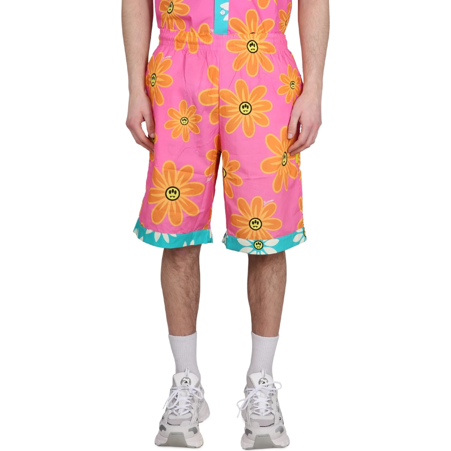 SUNFLOWER PRINT BERMUDA SHORTS