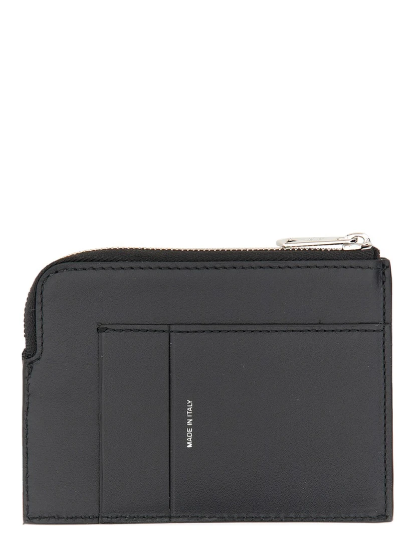 SIGNATURE STRIPE ZIPPER WALLET