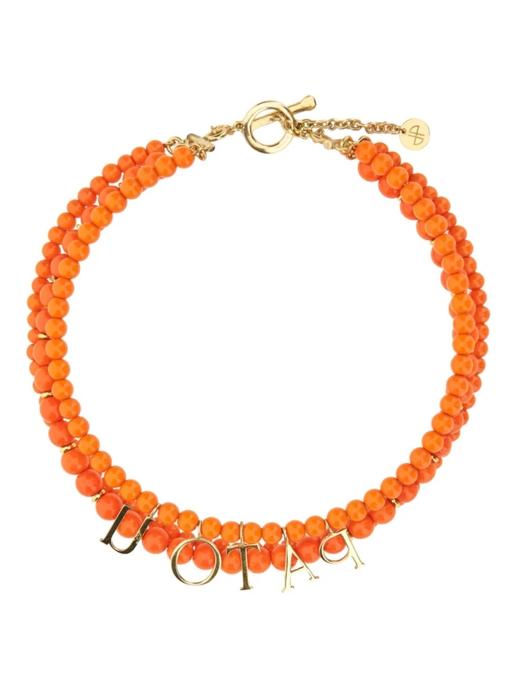 GLASS AND BRASS BEAD NECKLACE alternative