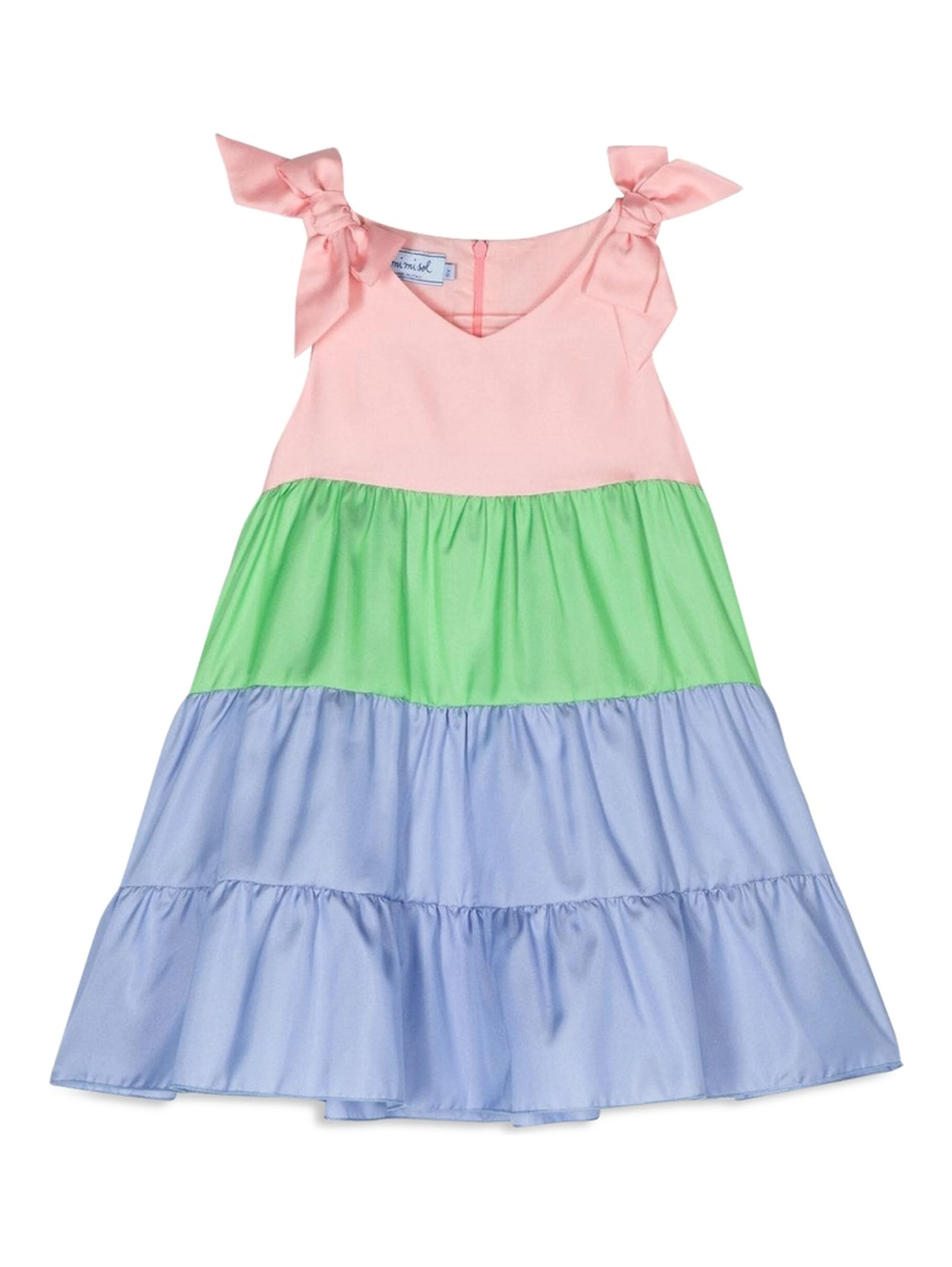multicolor satin dress