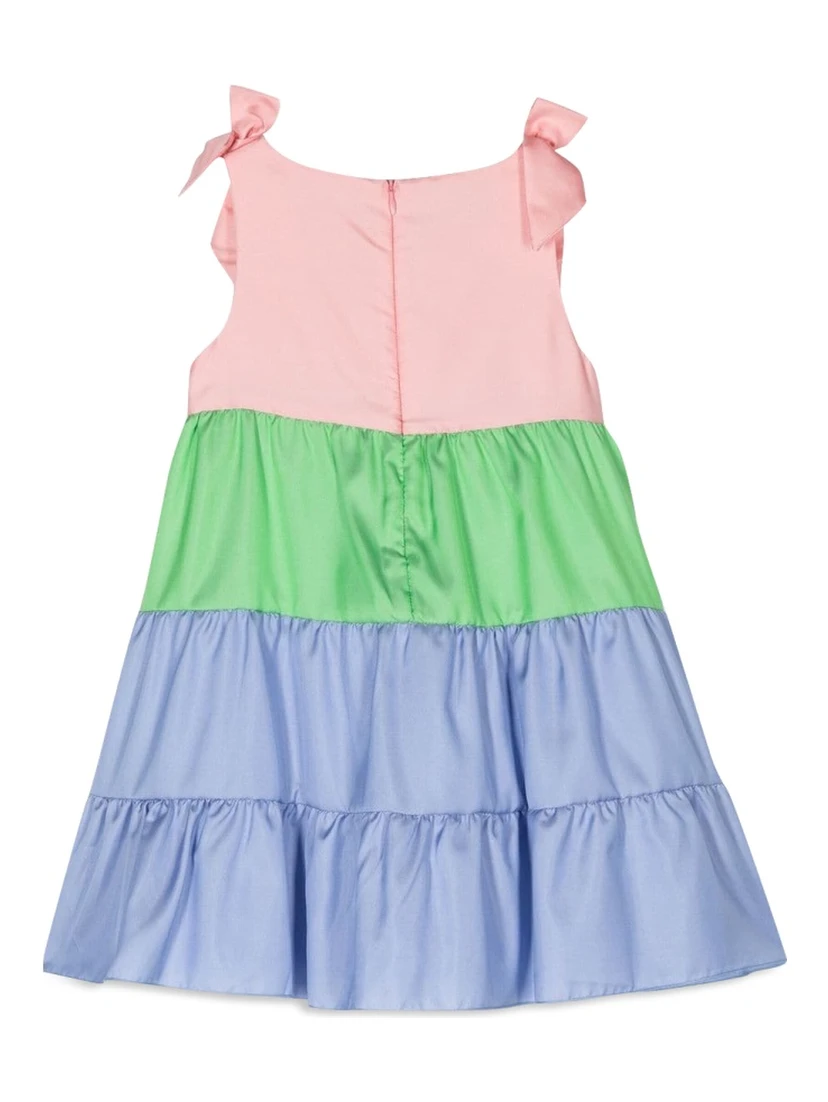 multicolor satin dress