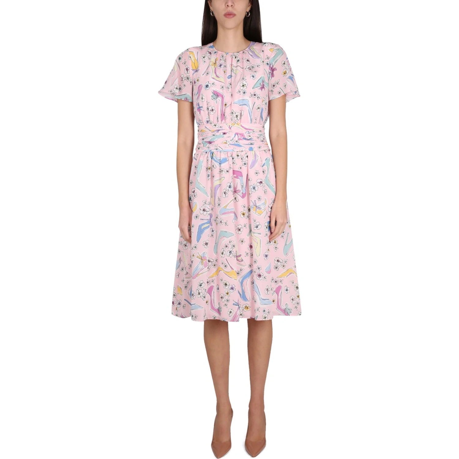 "HEELS AND FLOWERS" DRESS