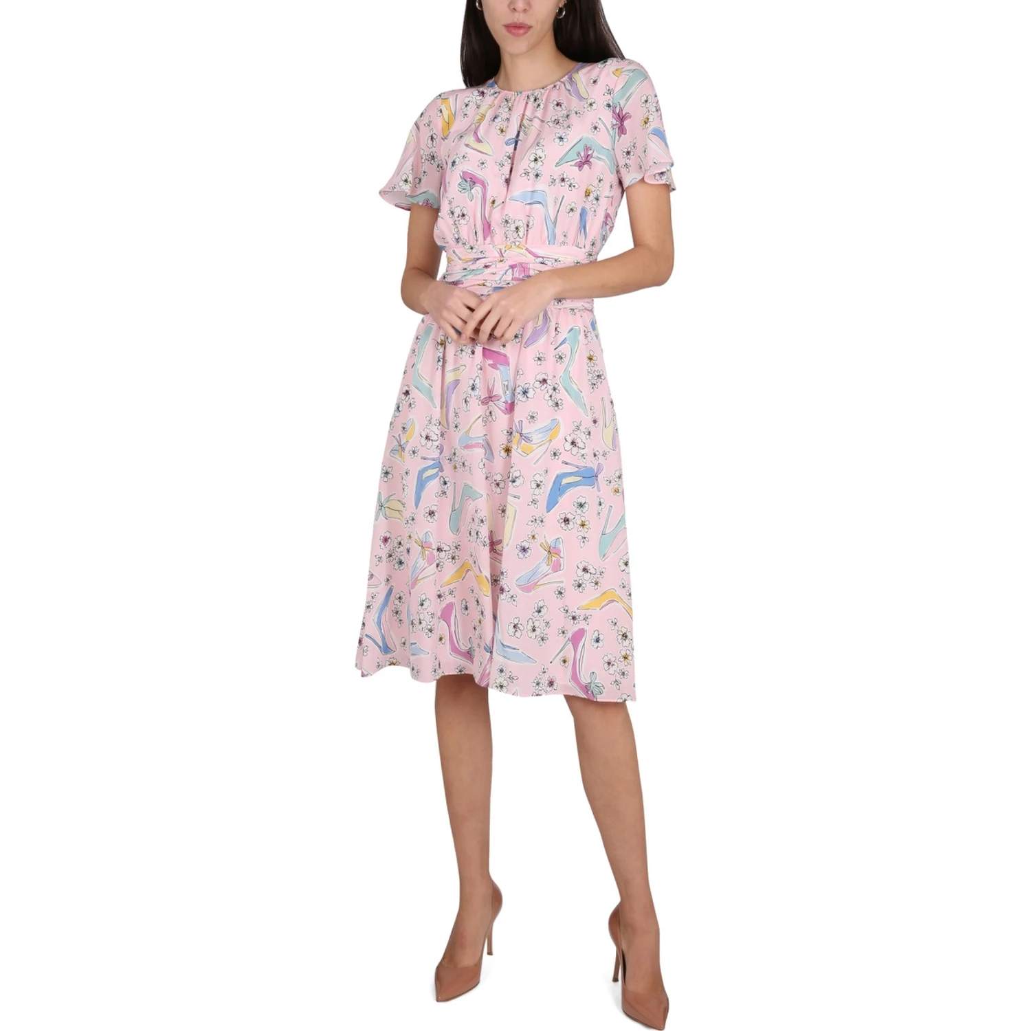 "HEELS AND FLOWERS" DRESS