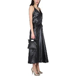 MOIRÉ POLYESTER DRESS