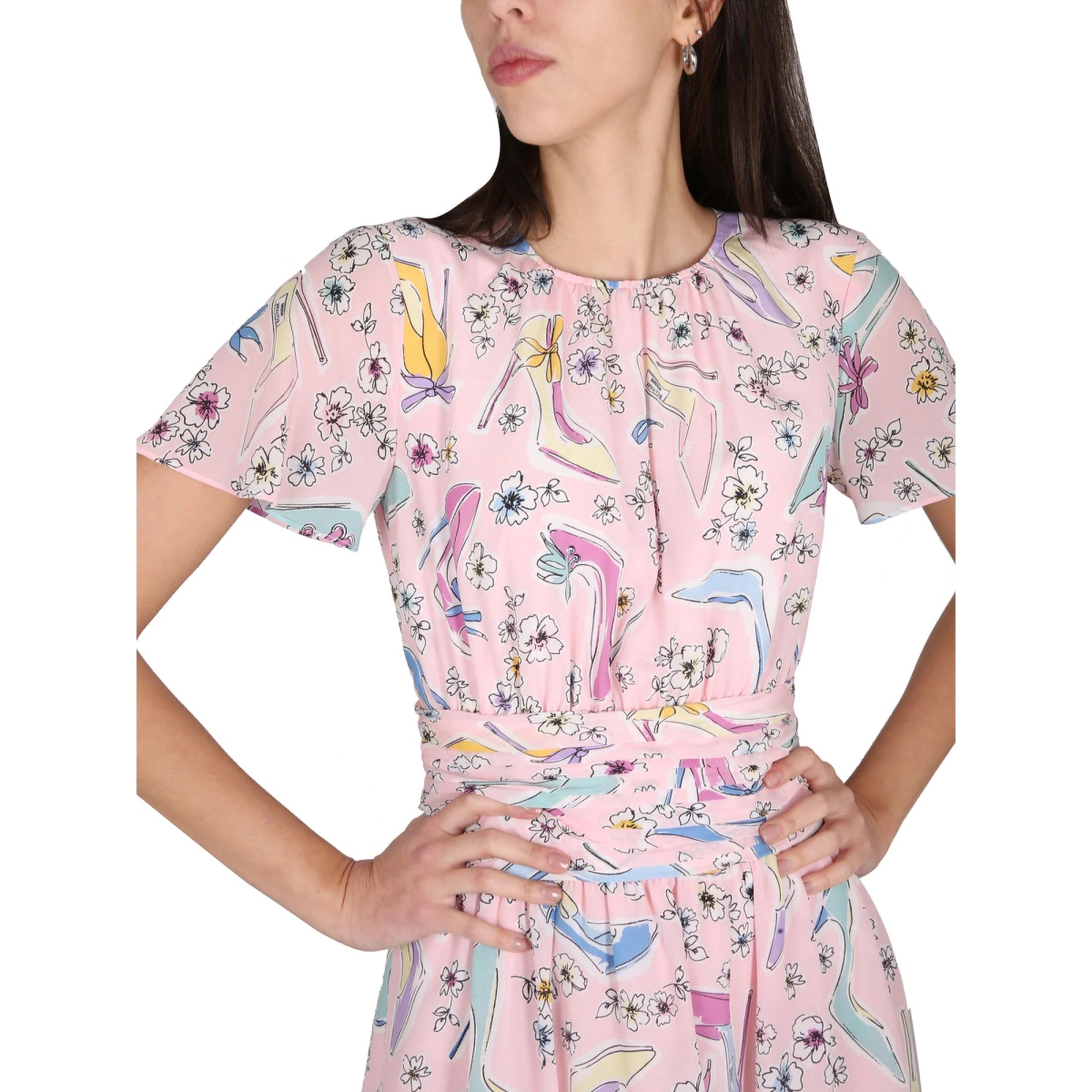 "HEELS AND FLOWERS" DRESS