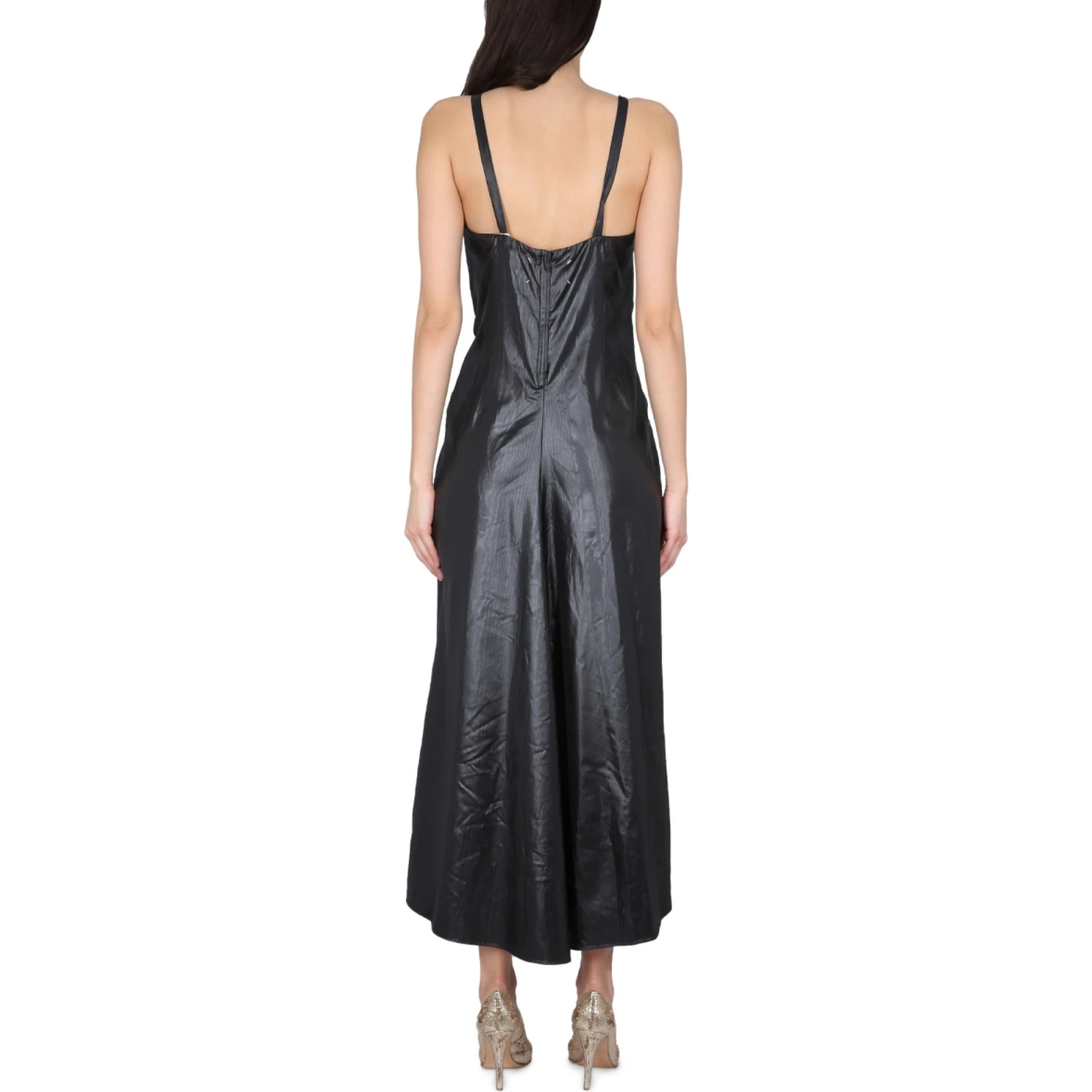 MOIRÉ POLYESTER DRESS