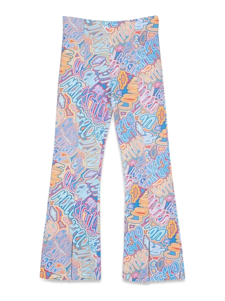 بنطال واسع الساقين بأطراف مشقوقة