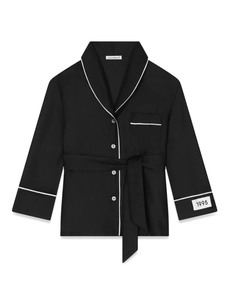 robe shirt with belt