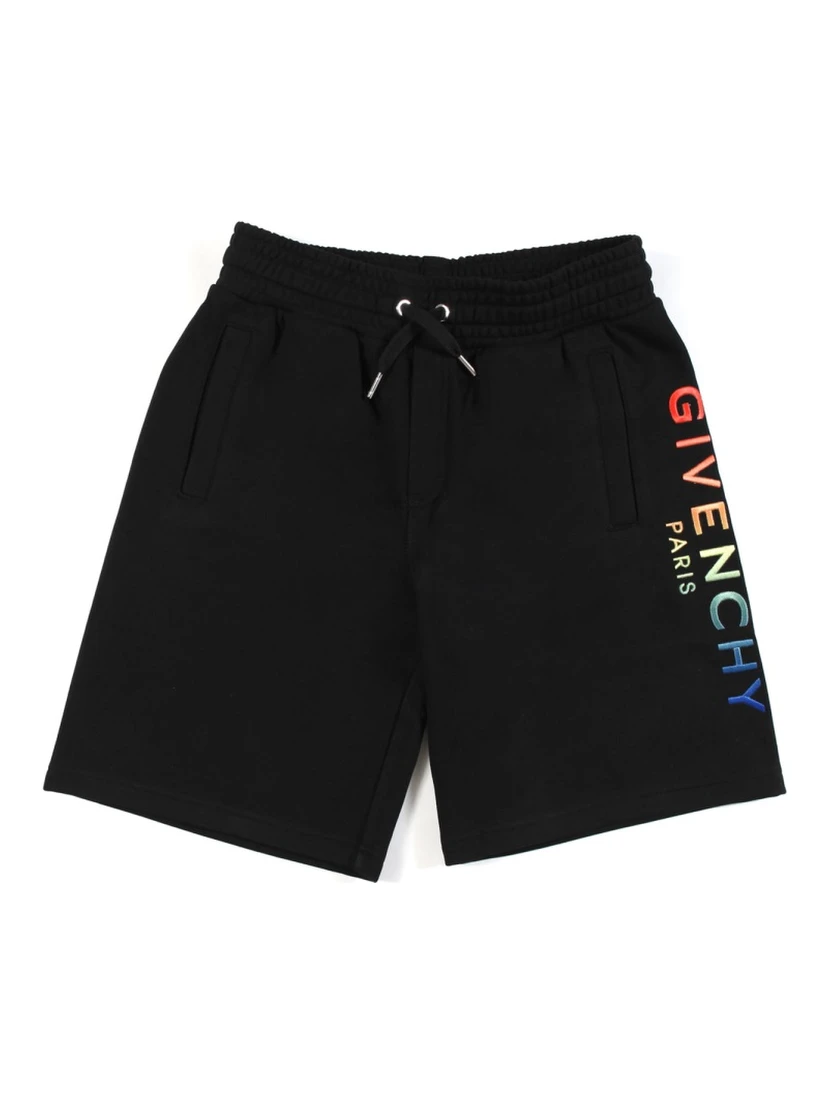 multicolor side logo bermuda shorts