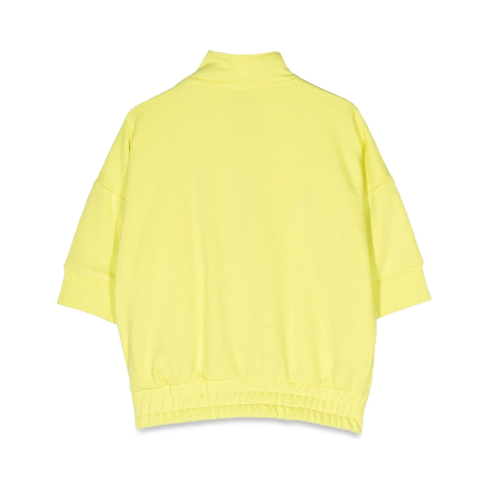 zippered short sleeve cardigan