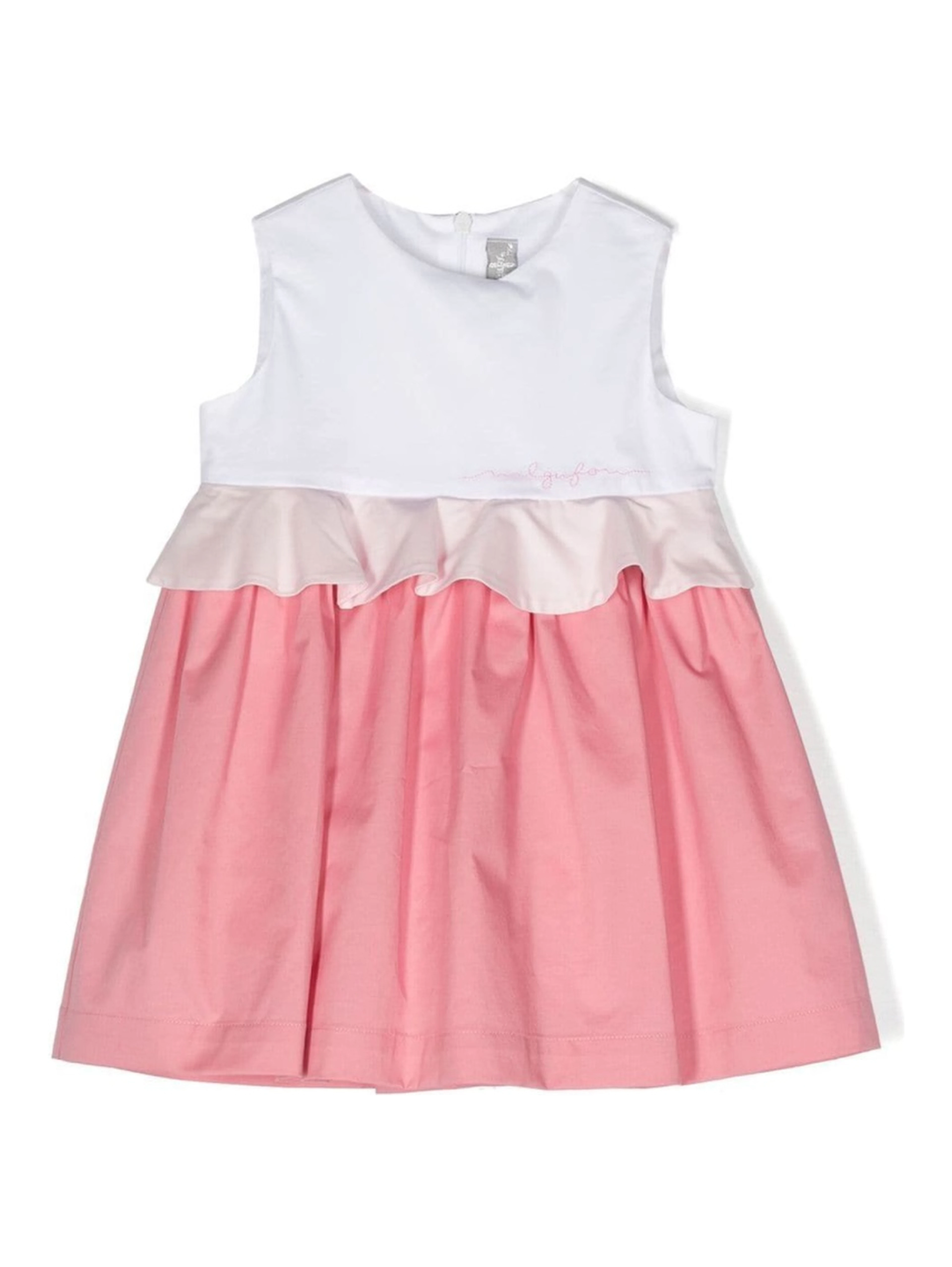 two-tone sleeveless dress