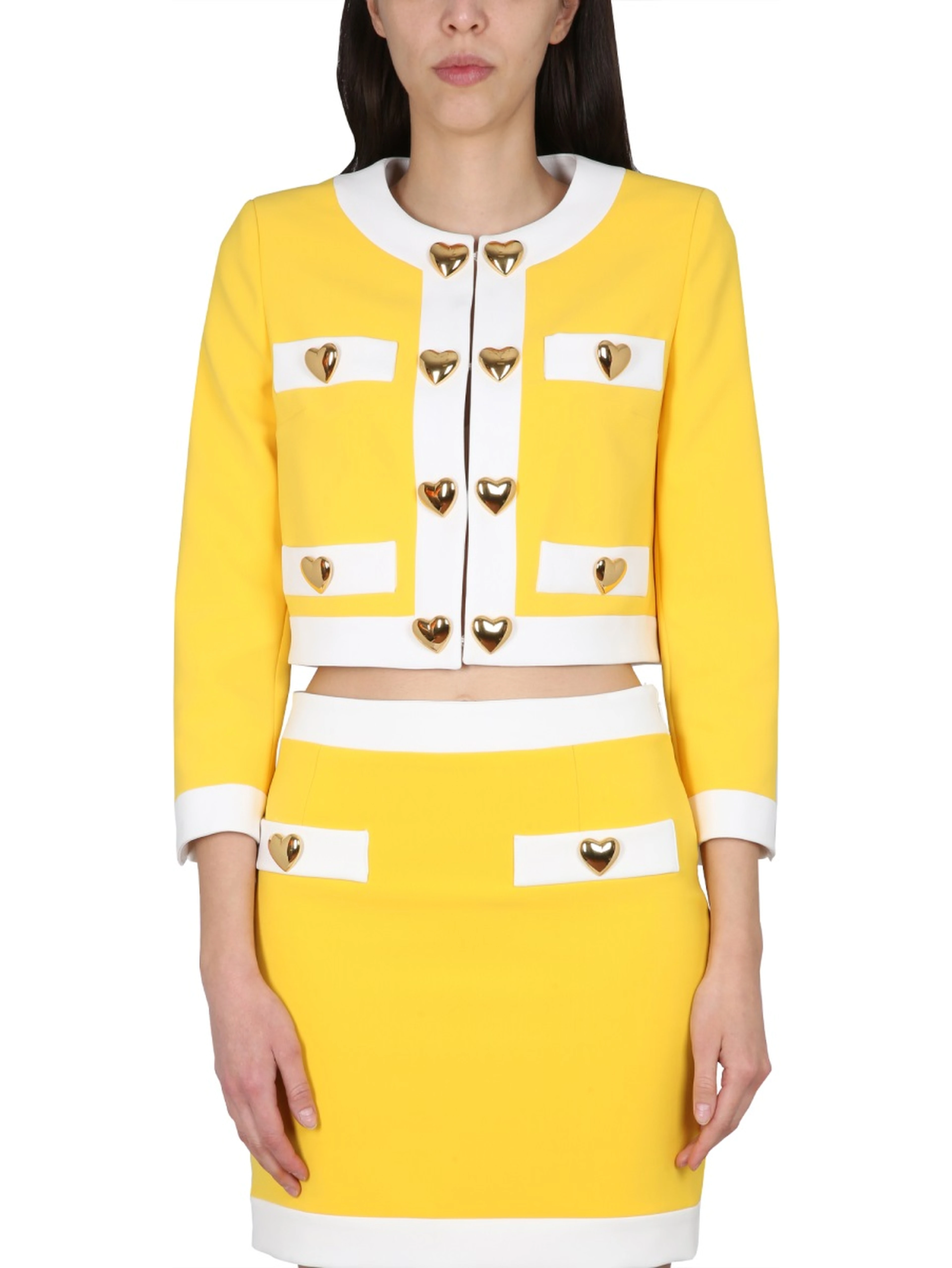 HEART BUTTONS CREPE JACKET