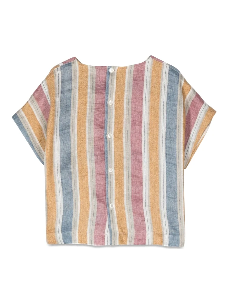 striped short sleeve blouse alternative