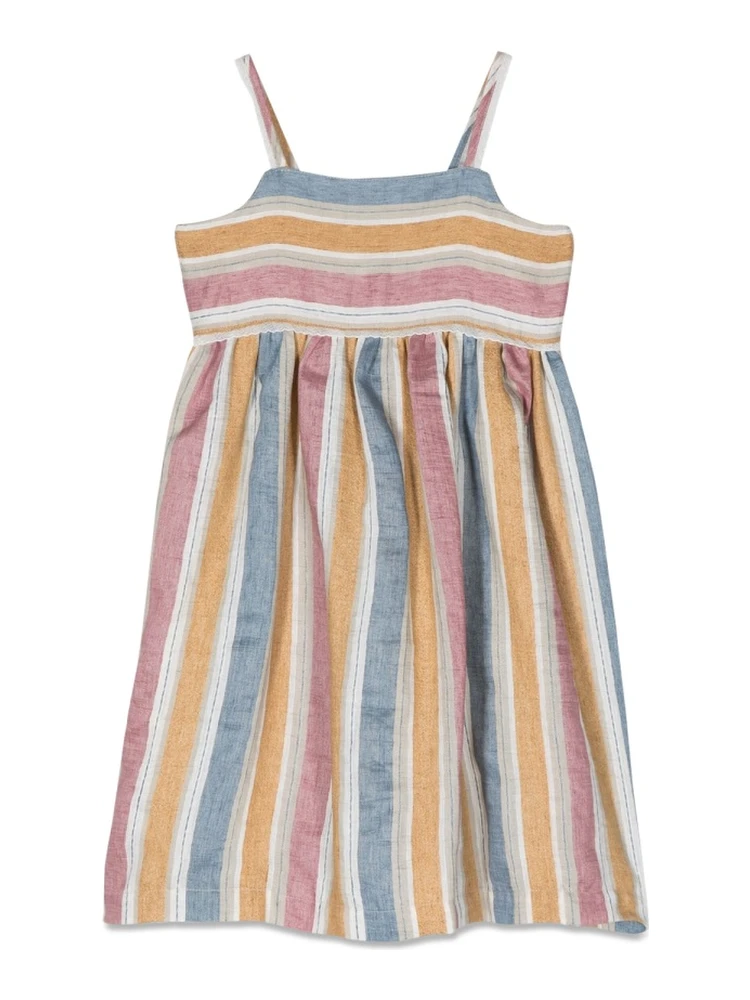 striped sleeveless dress
