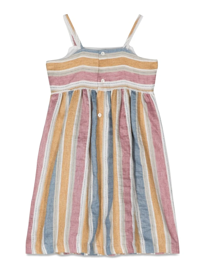 striped sleeveless dress