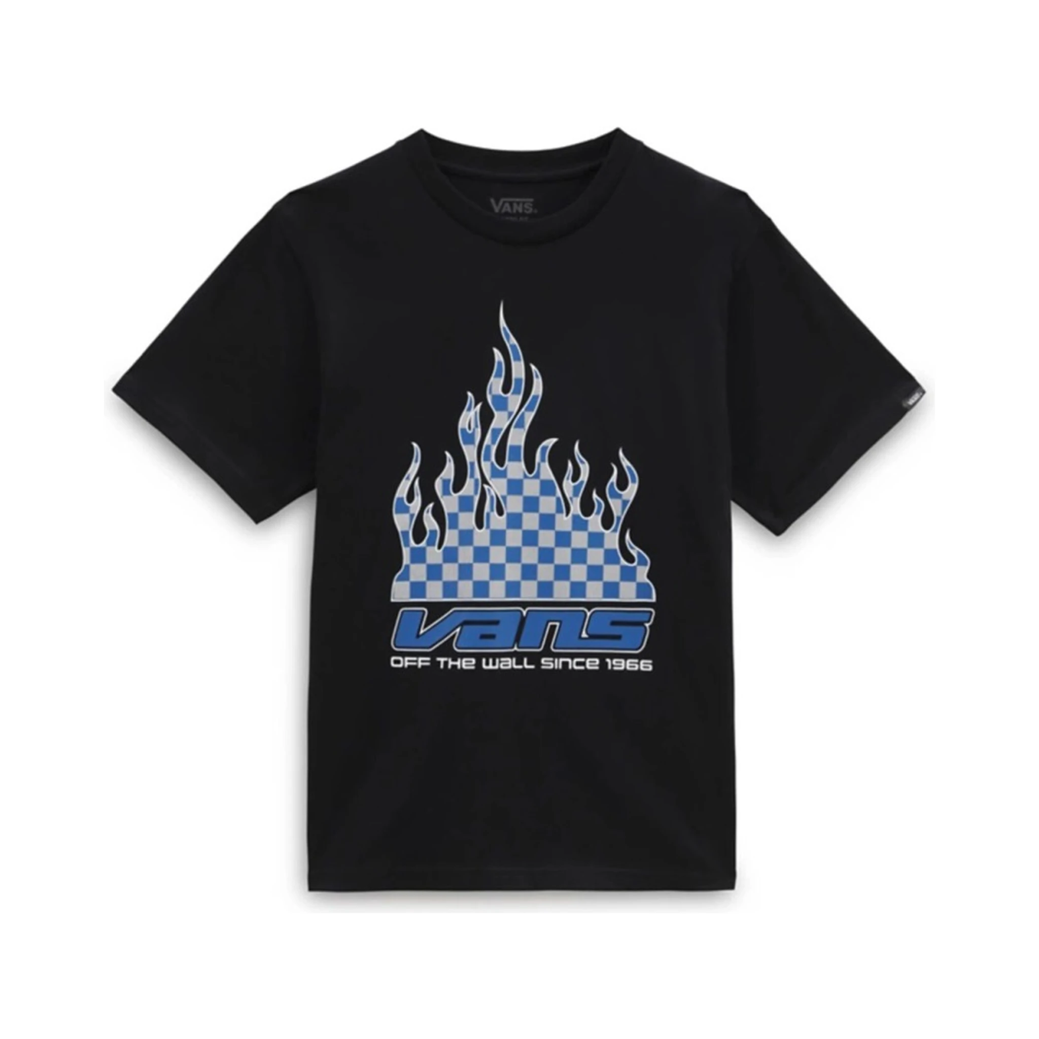 reflective checkerboard flame t-shirt