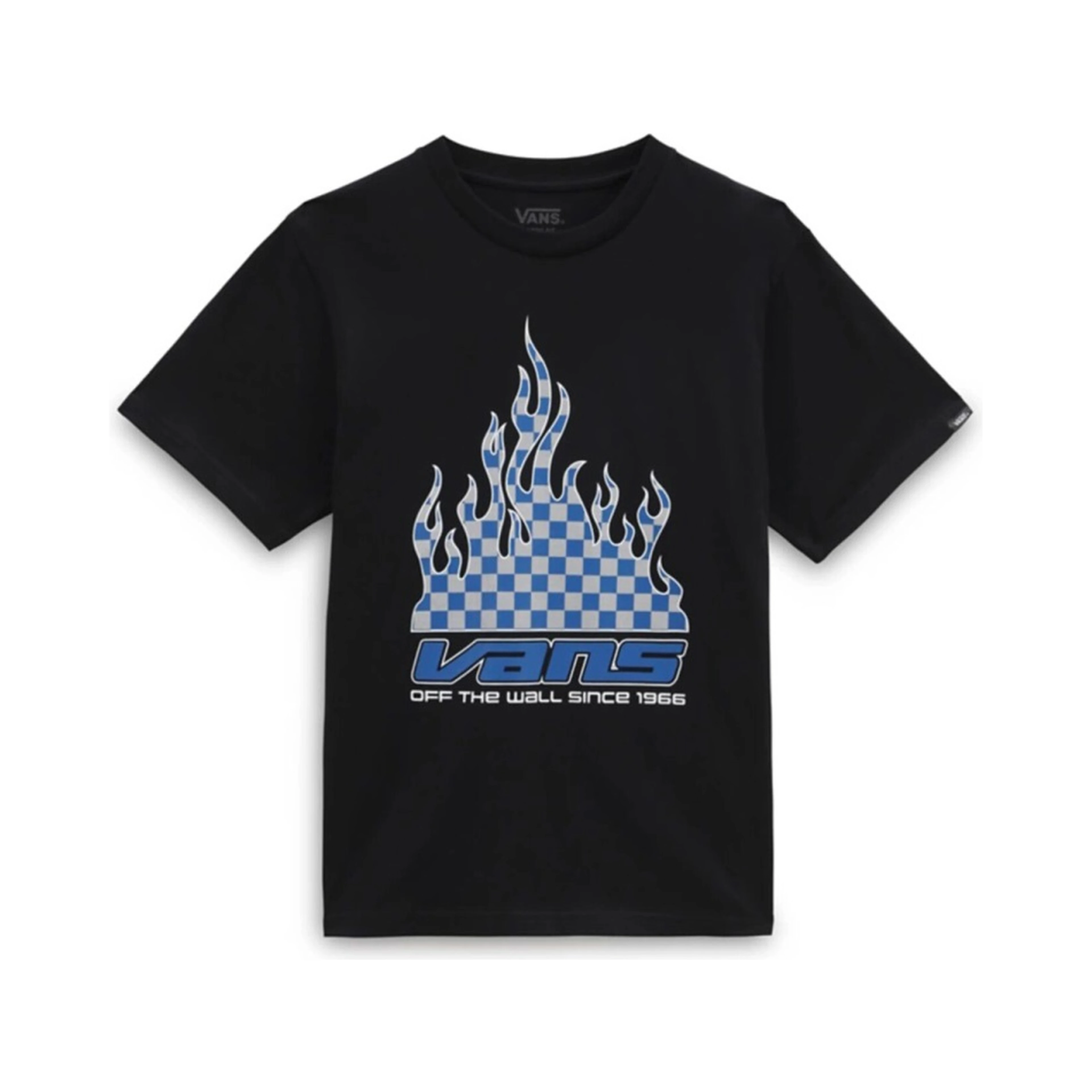 reflective checkerboard flame t-shirt
