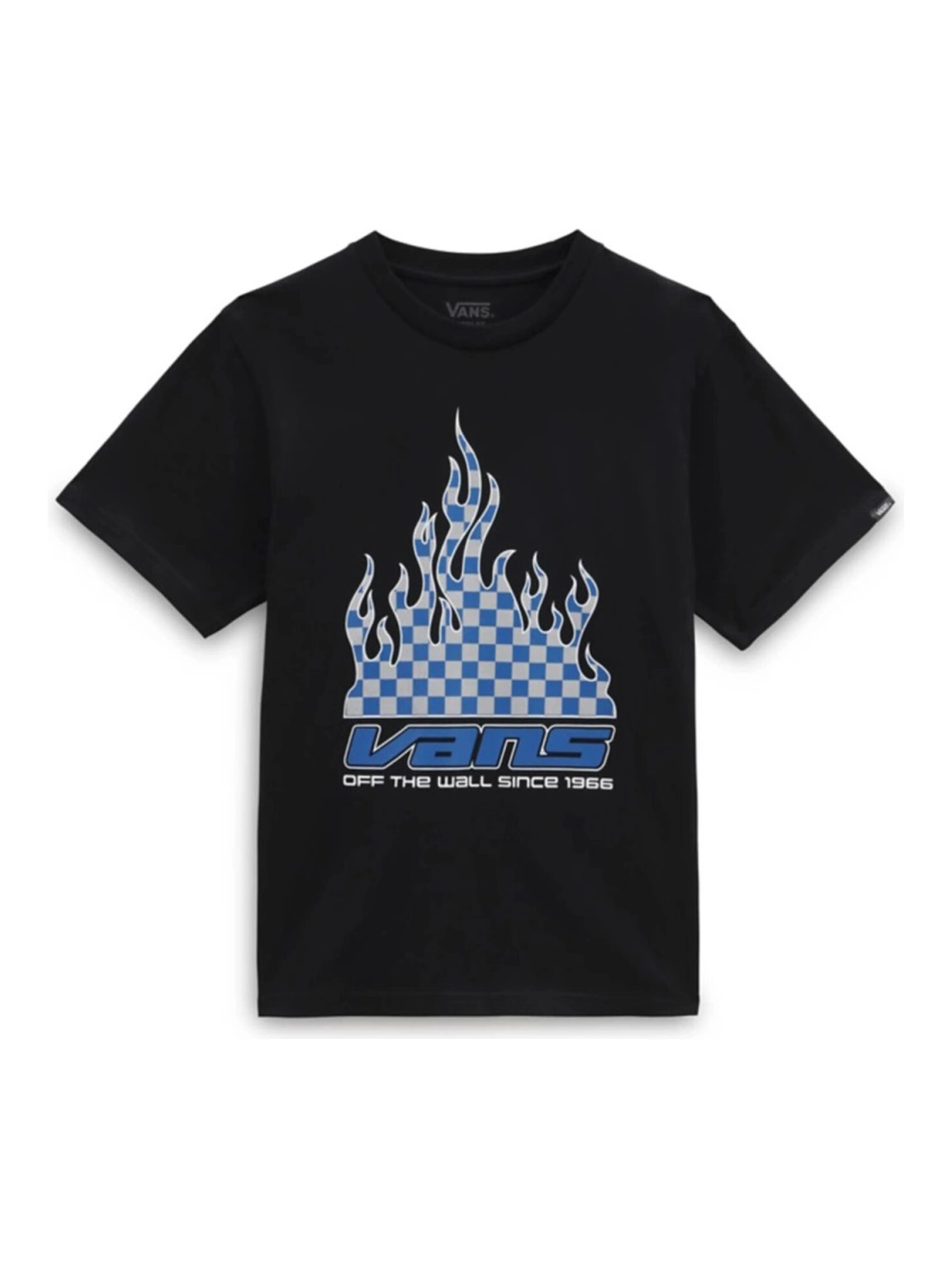 reflective checkerboard flame t-shirt