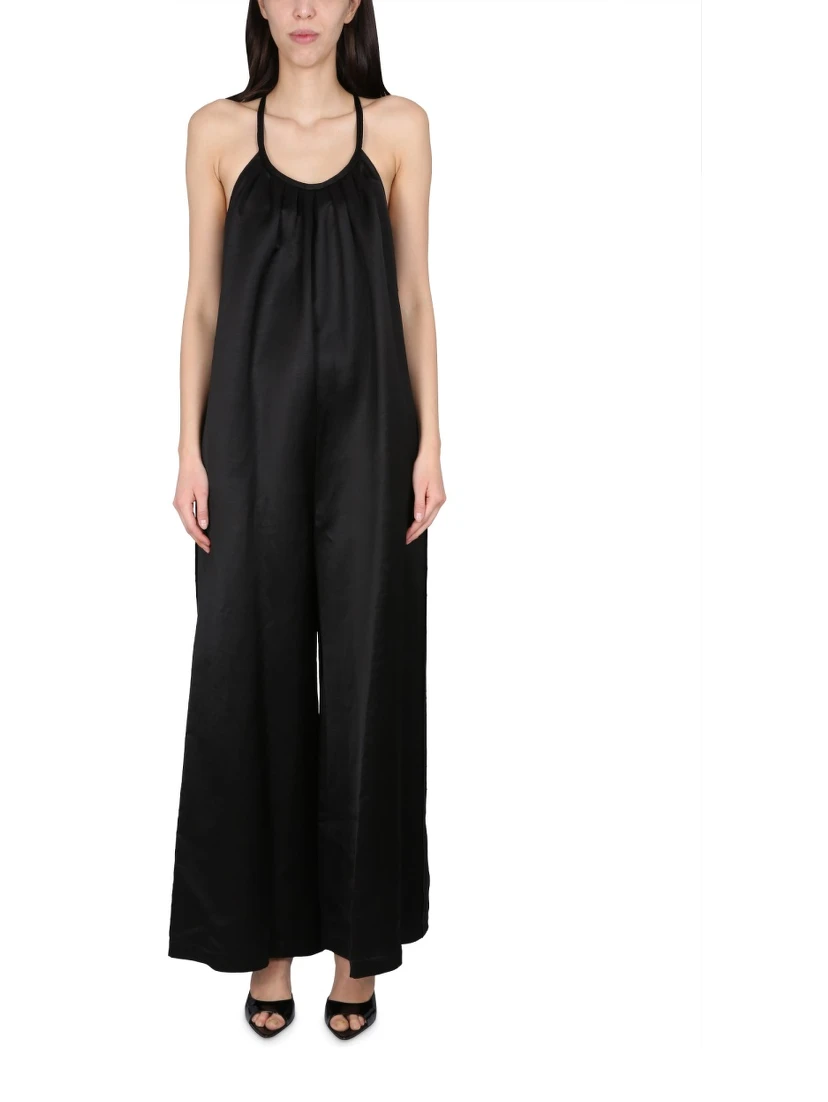 WIDE SATIN JUMPSUIT