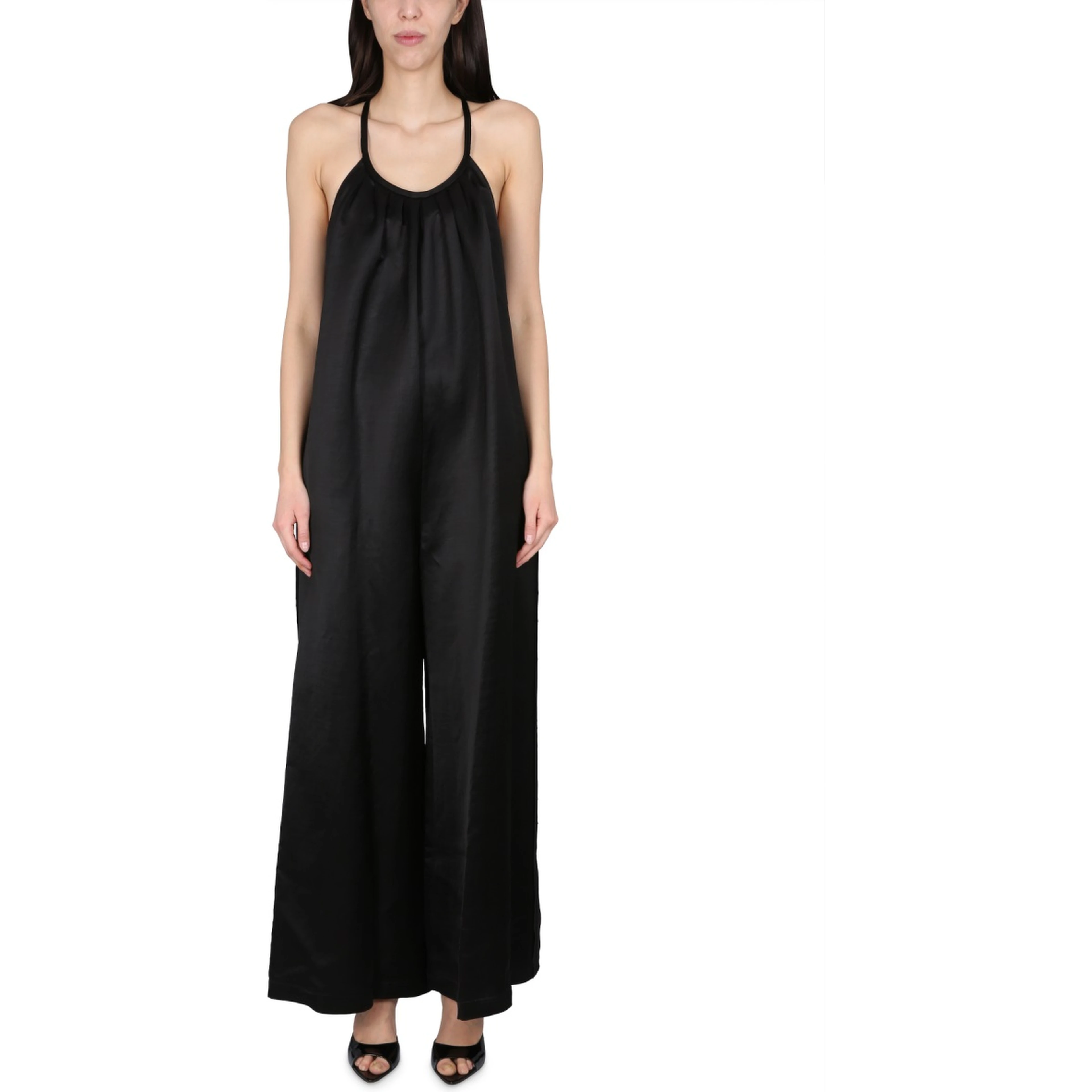 WIDE SATIN JUMPSUIT