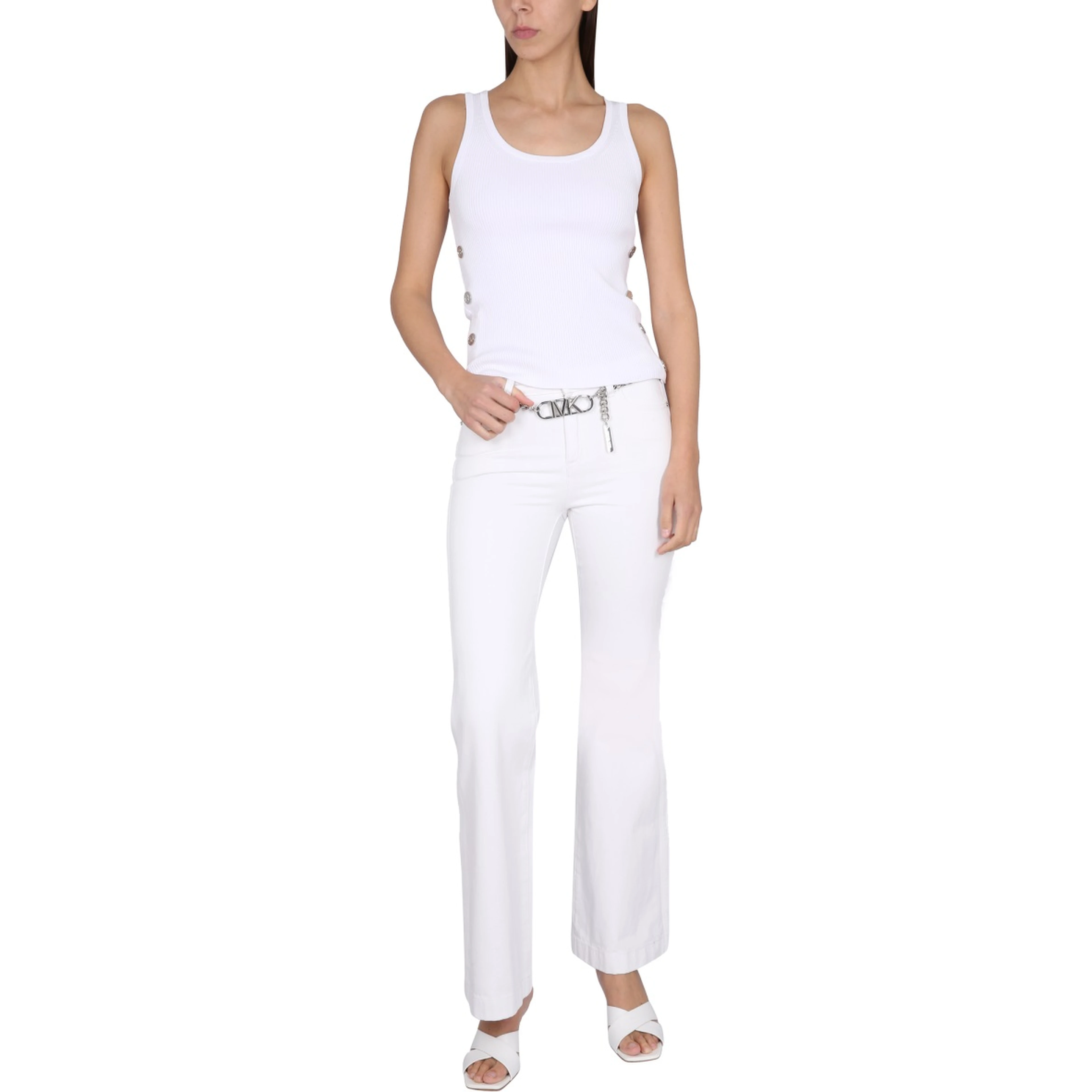 PANTS WITH LOGO BELT