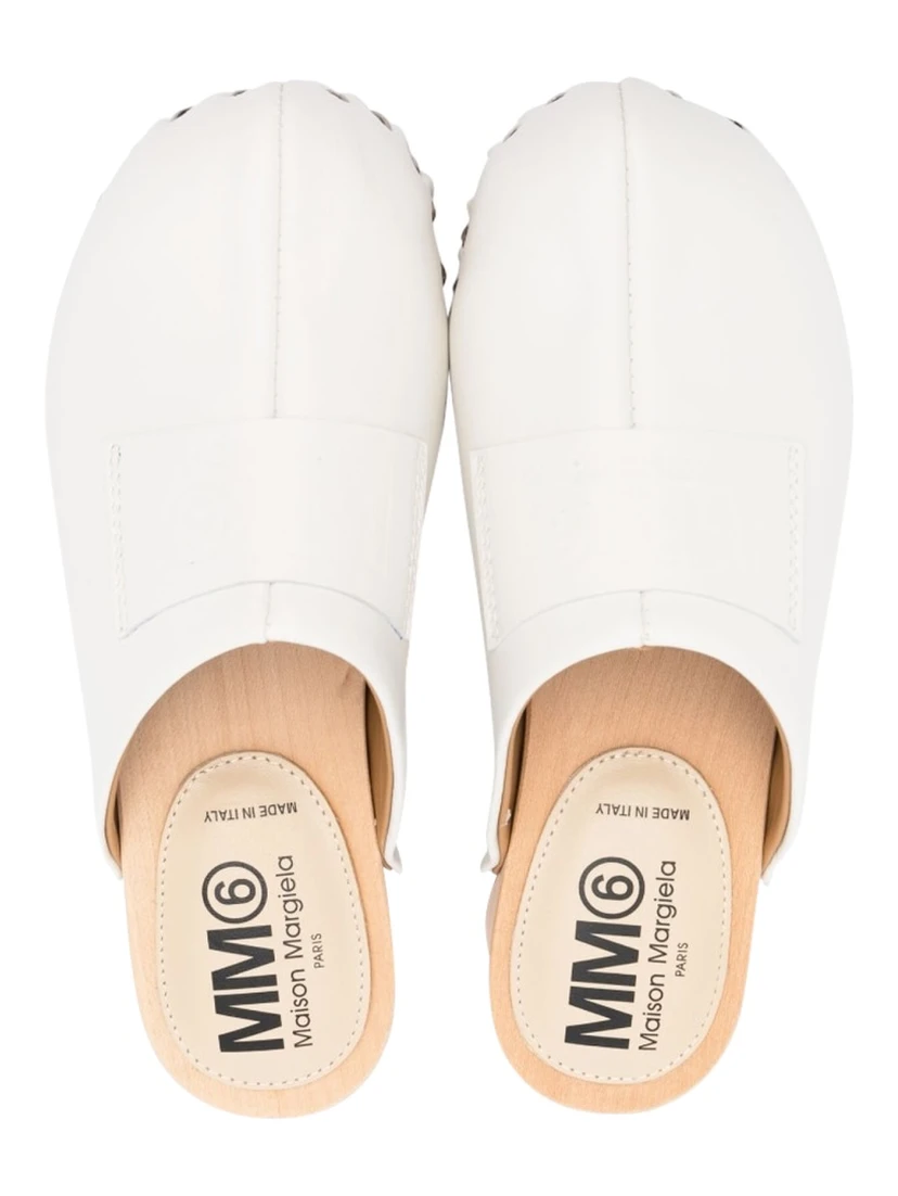 wooden closed toe clogs