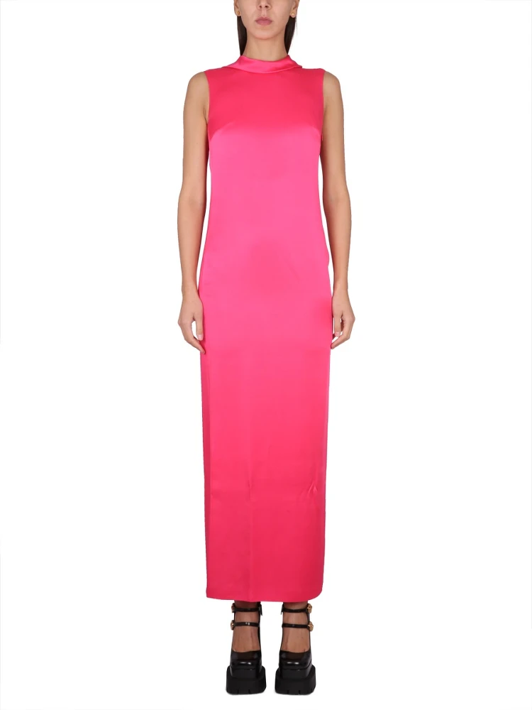LONG DRESS WITH RING NECKLINE