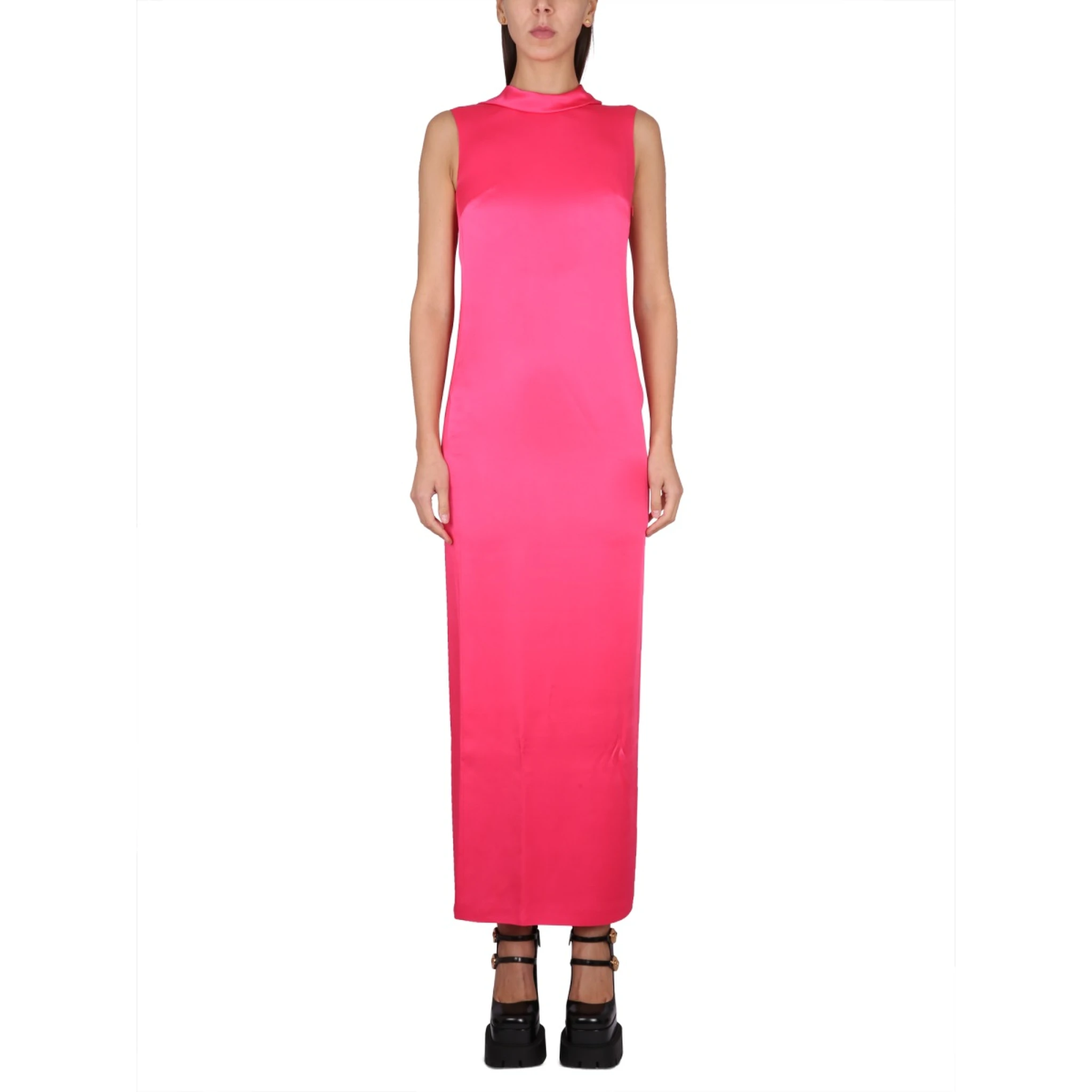 LONG DRESS WITH RING NECKLINE