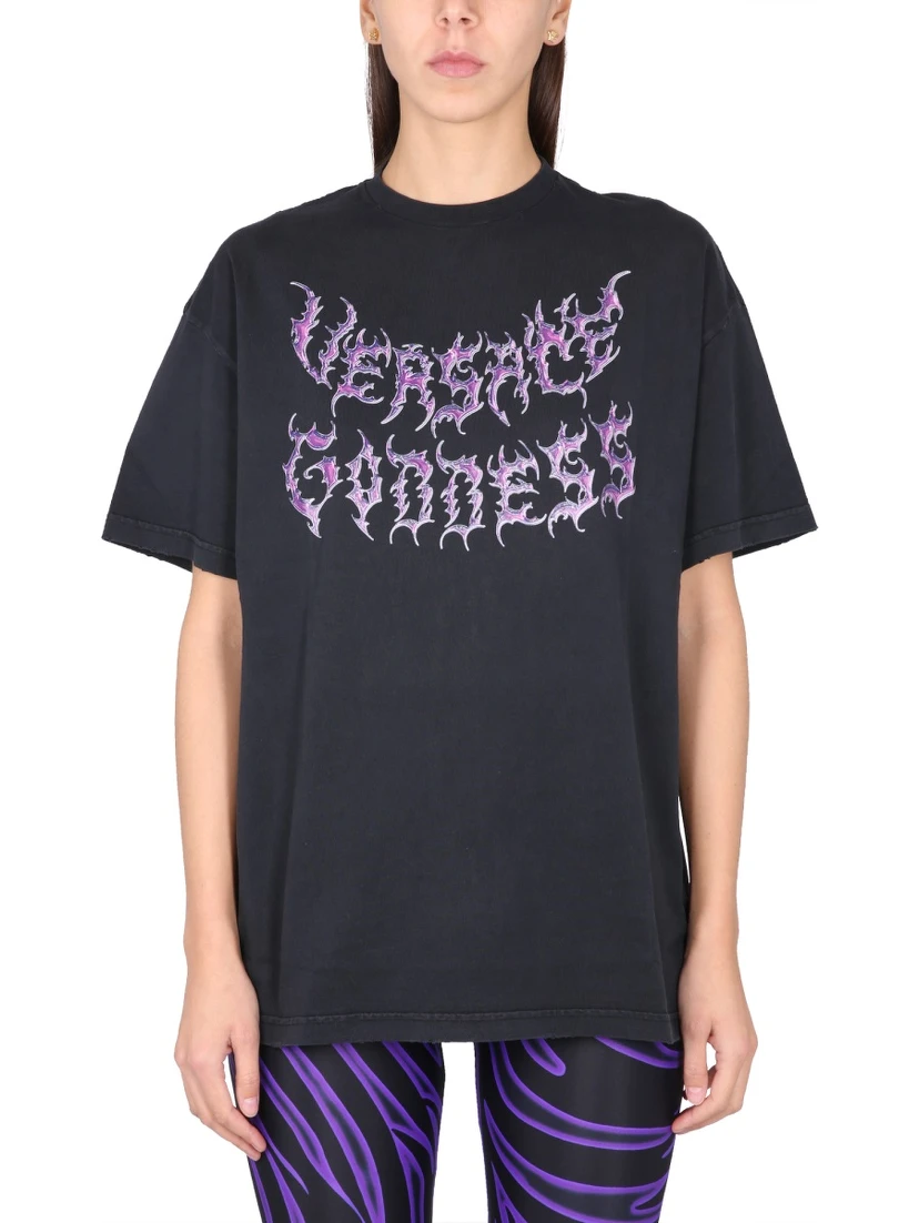 VERSACE GODDESS OVERSIZED T-SHIRT