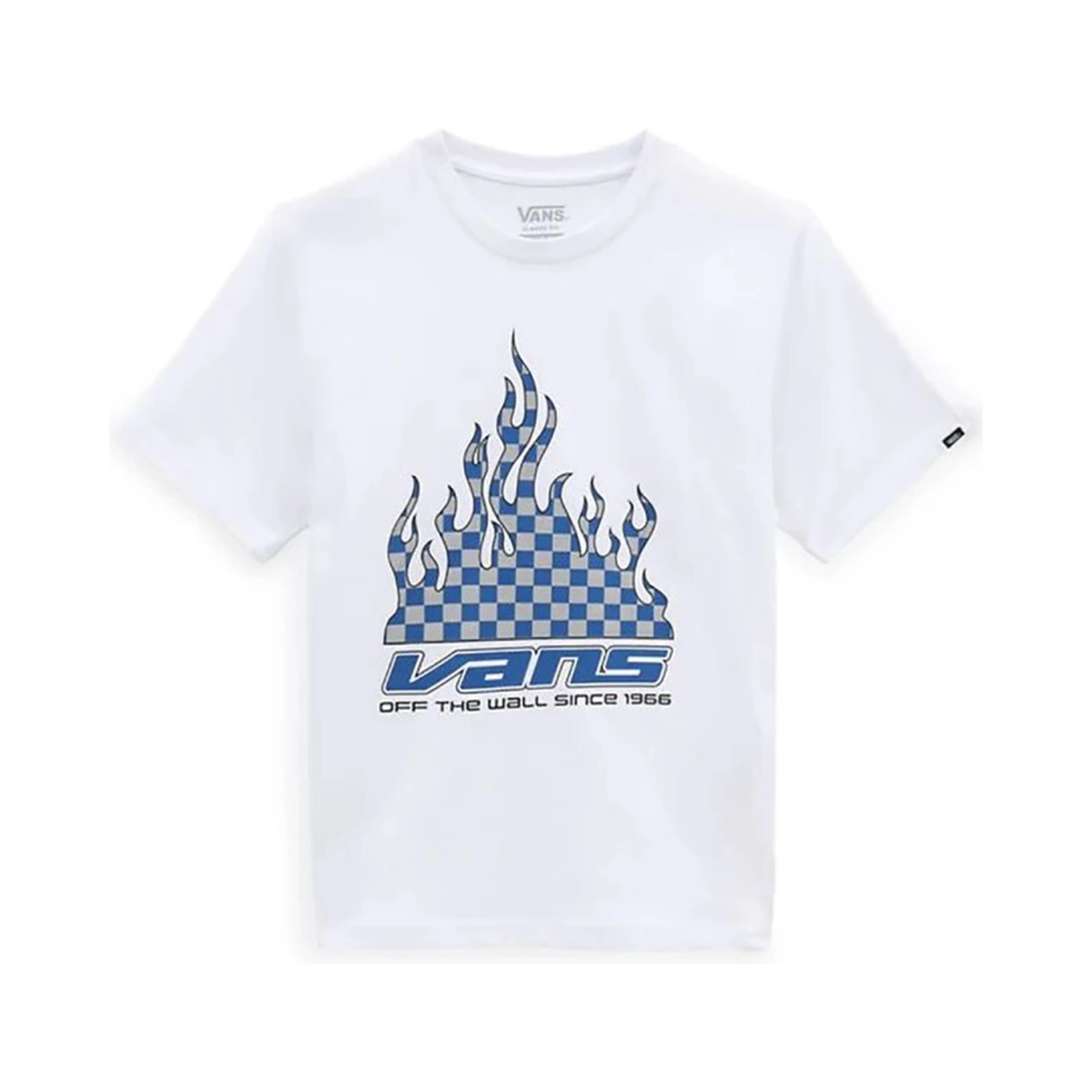 reflective checkerboard flame t-shirt
