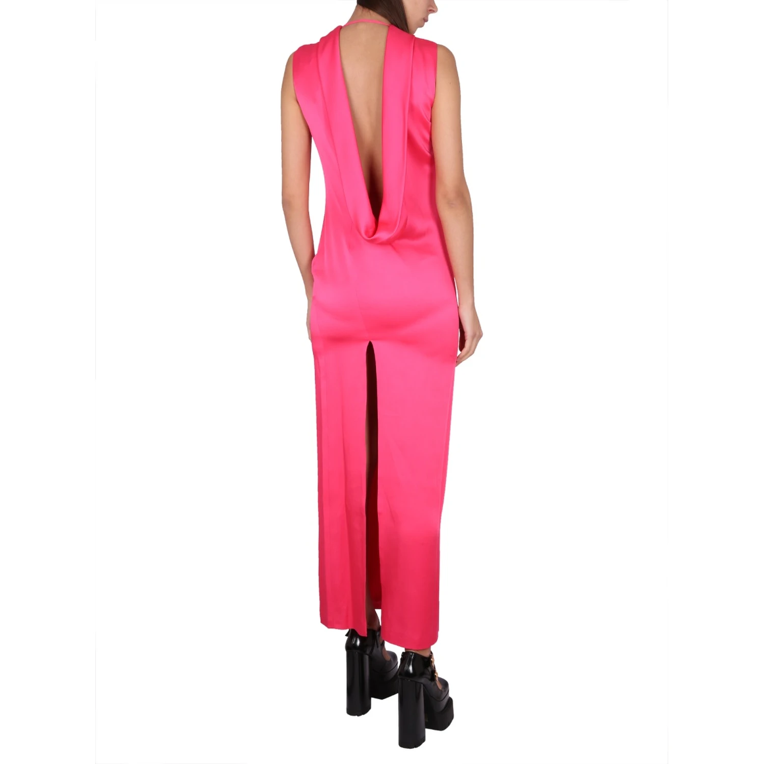 LONG DRESS WITH RING NECKLINE