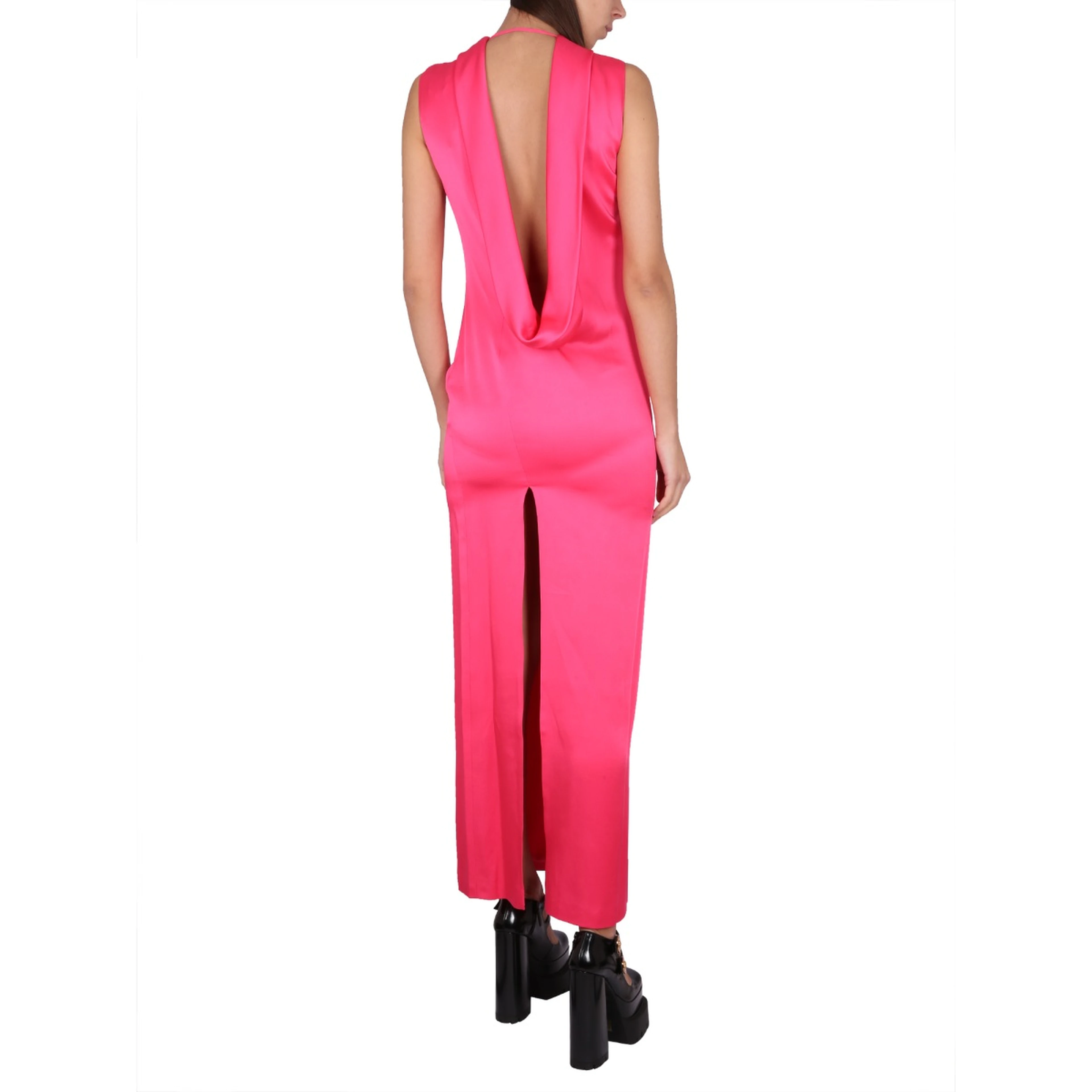LONG DRESS WITH RING NECKLINE