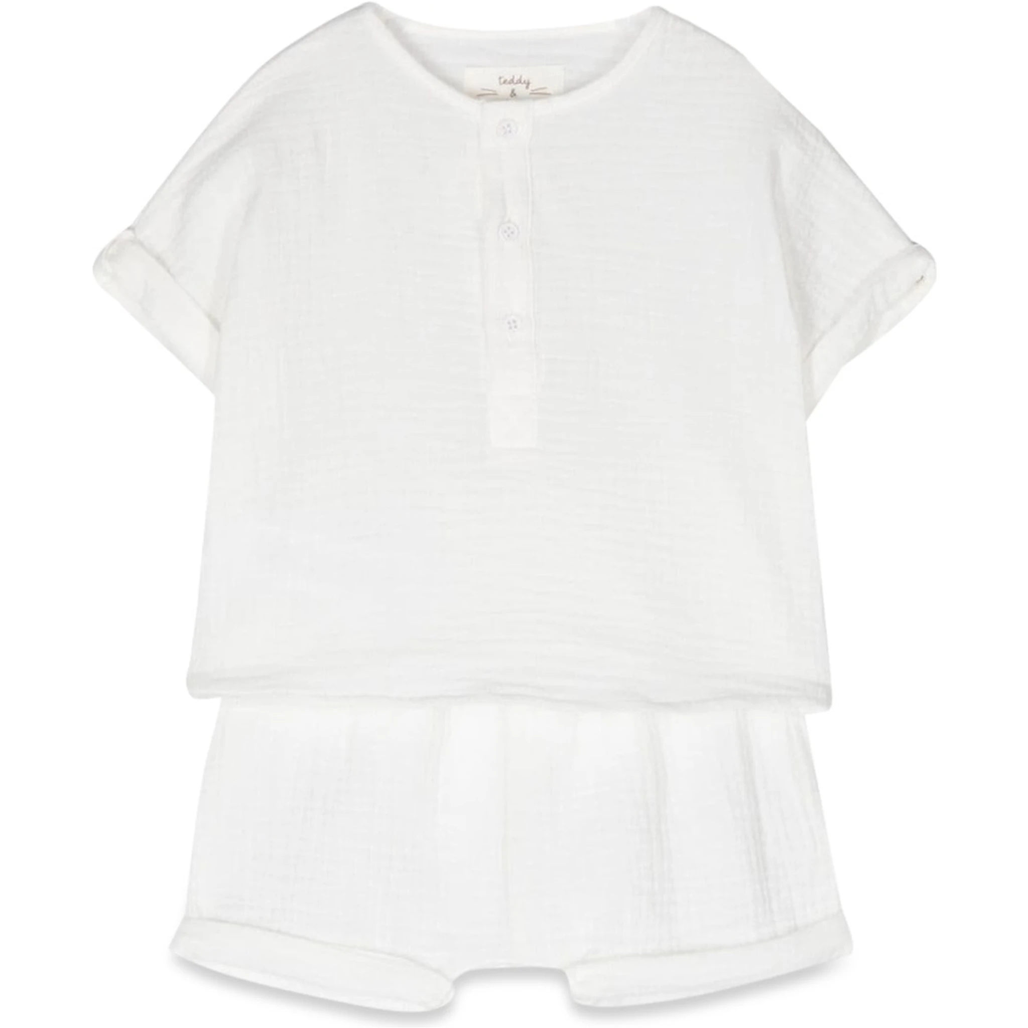 t-shirt and bermuda shorts suit
