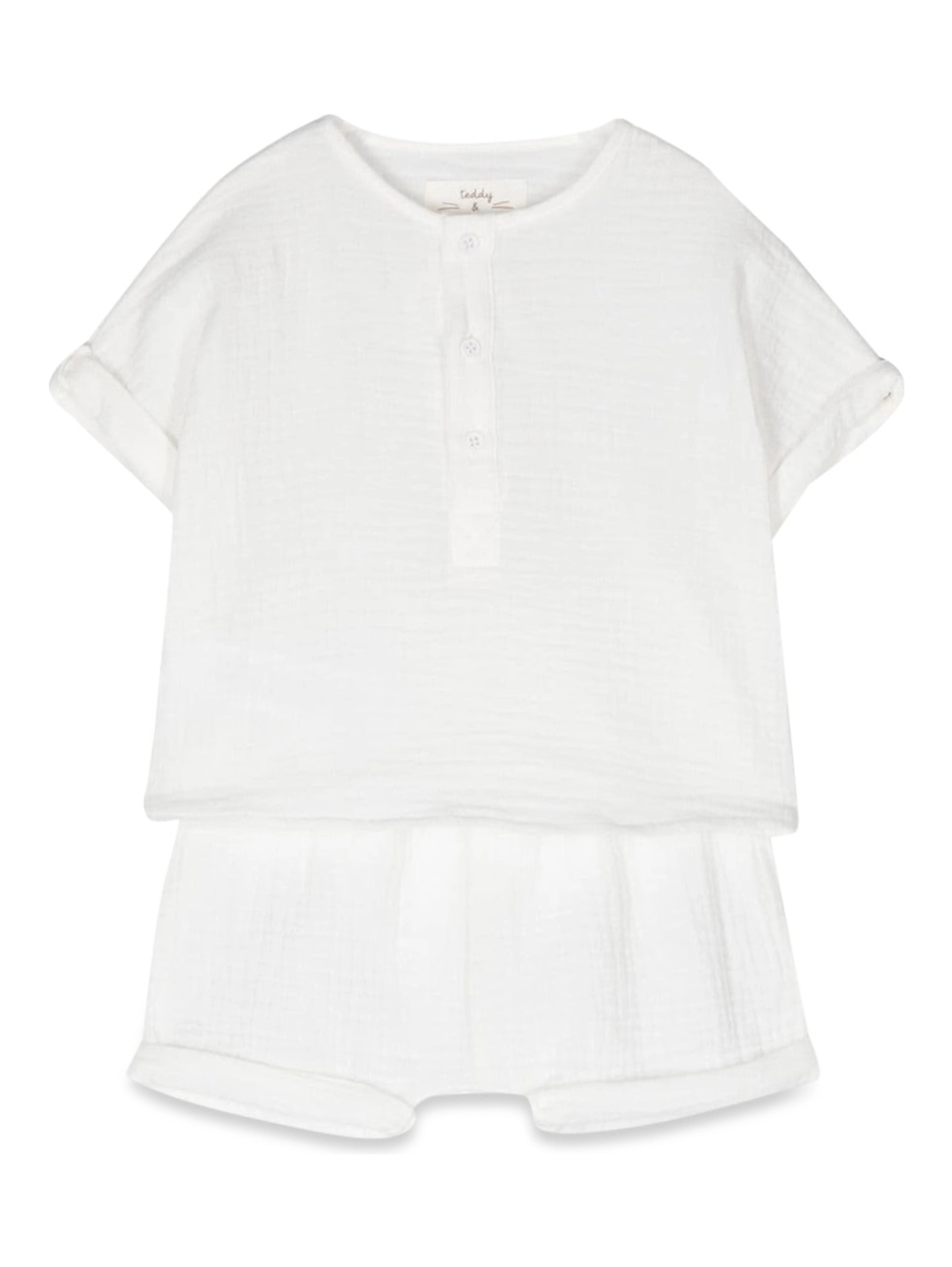 t-shirt and bermuda shorts suit