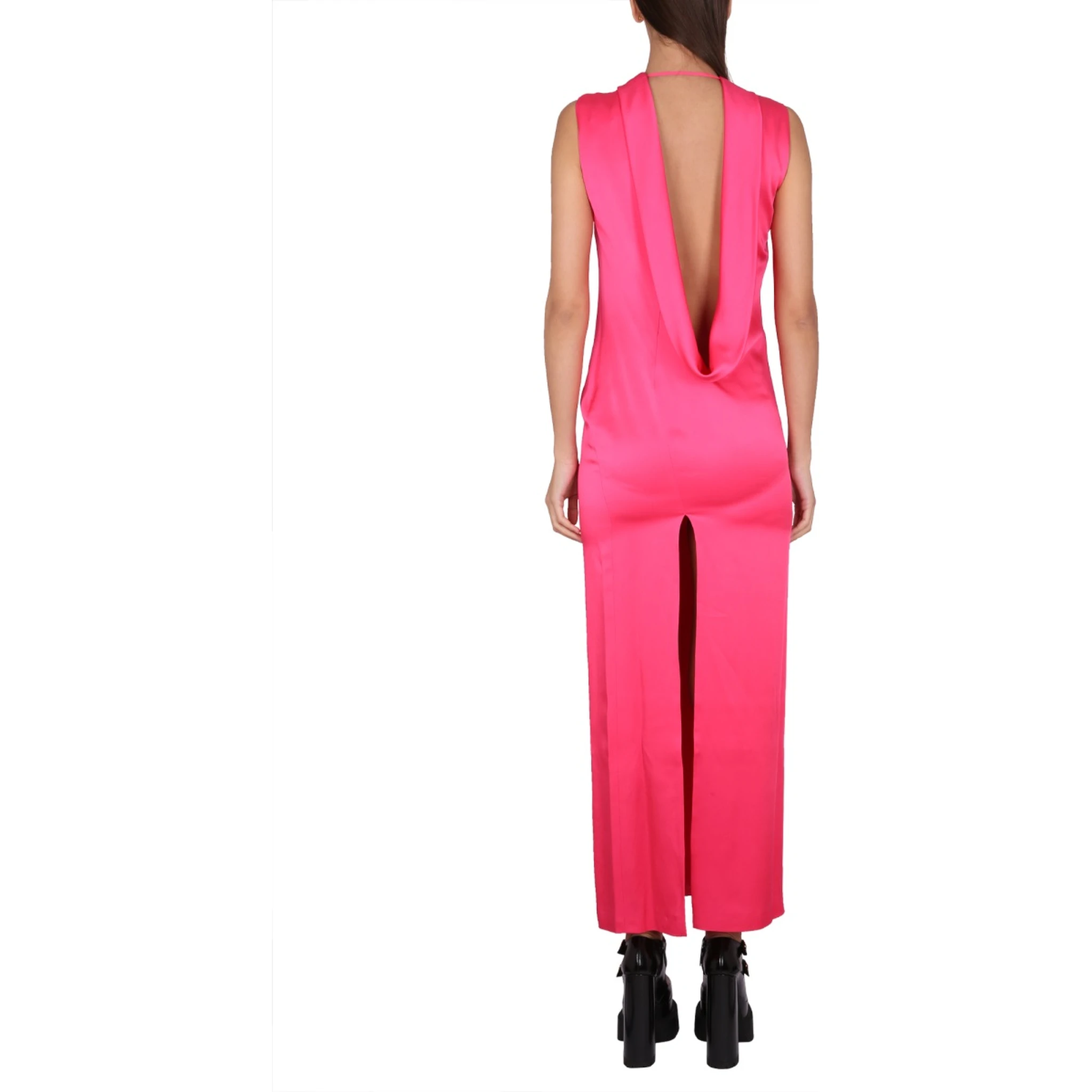 LONG DRESS WITH RING NECKLINE