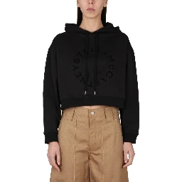CROPPED SWEATSHIRT WITH LOGO
