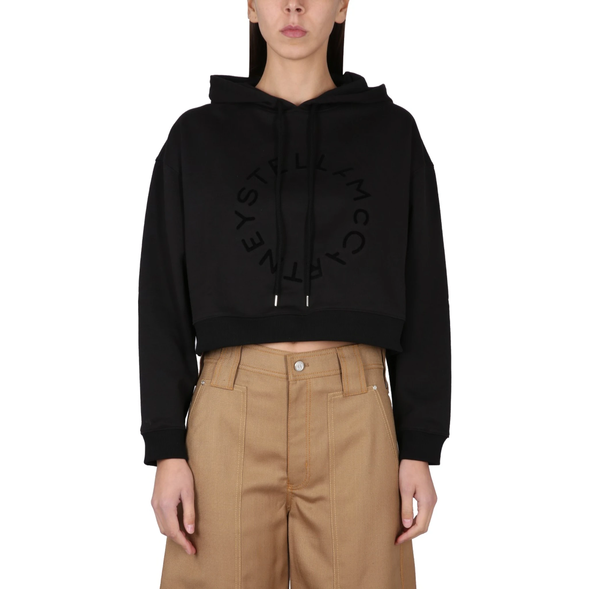 CROPPED SWEATSHIRT WITH LOGO
