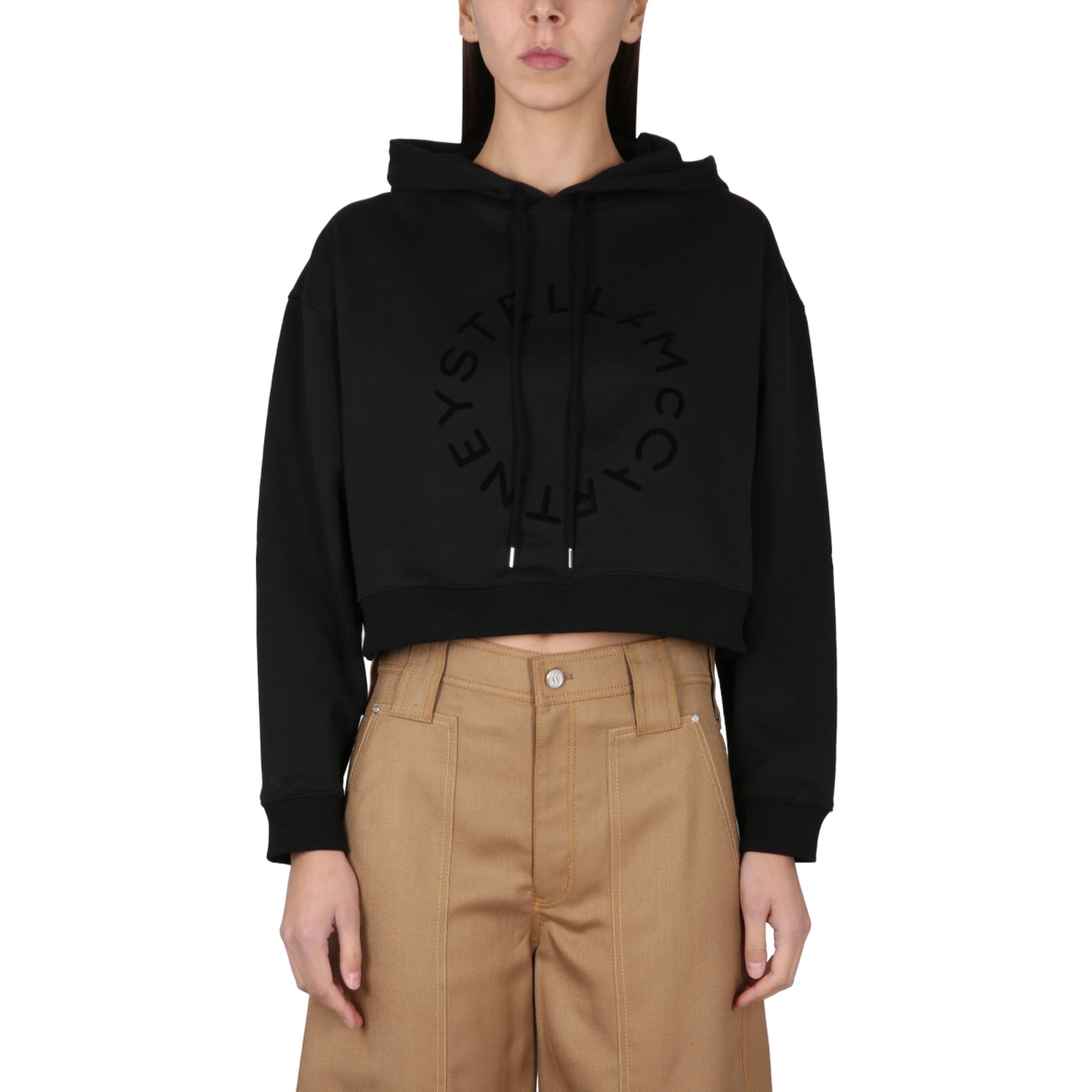 CROPPED SWEATSHIRT WITH LOGO