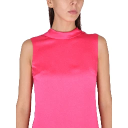 LONG DRESS WITH RING NECKLINE