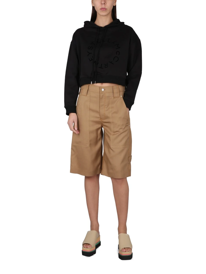 CROPPED SWEATSHIRT WITH LOGO